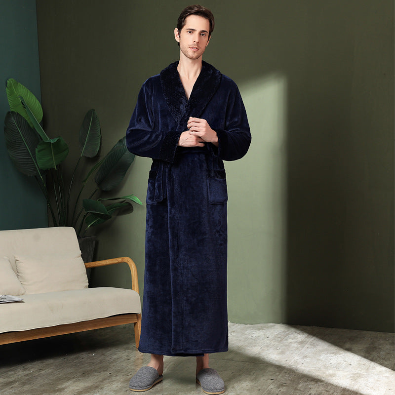 Luxury Double-Sided Coral Fleece Robe