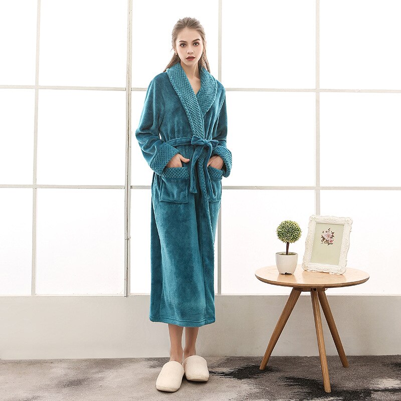 Luxury Winter Flannel Robe Extra Long