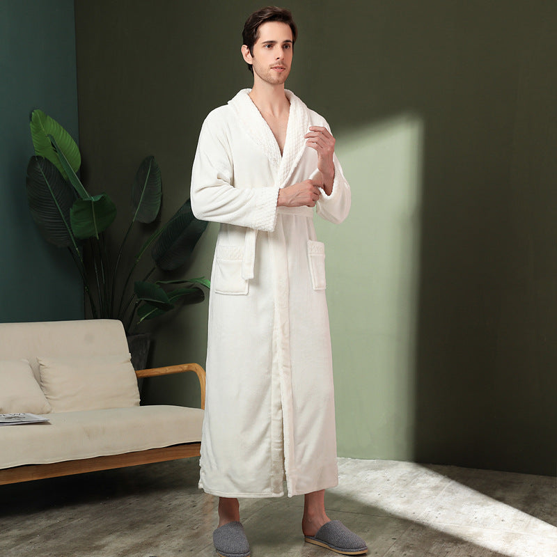 Luxury Double-Sided Coral Fleece Robe