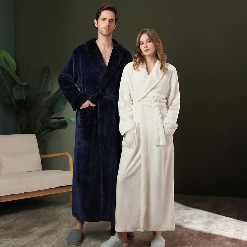Luxury Double-Sided Coral Fleece Robe
