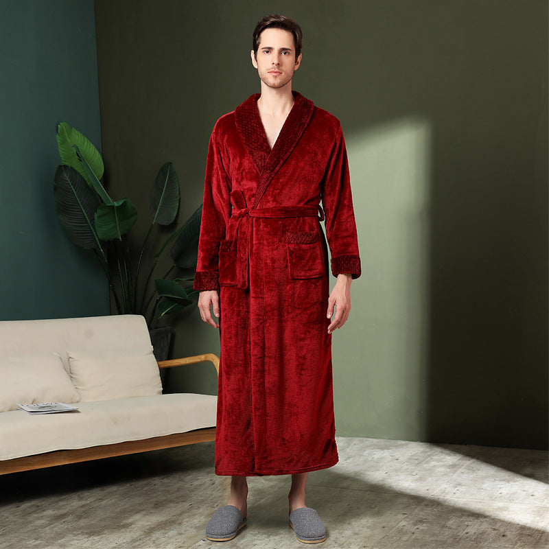 Luxury Double-Sided Coral Fleece Robe