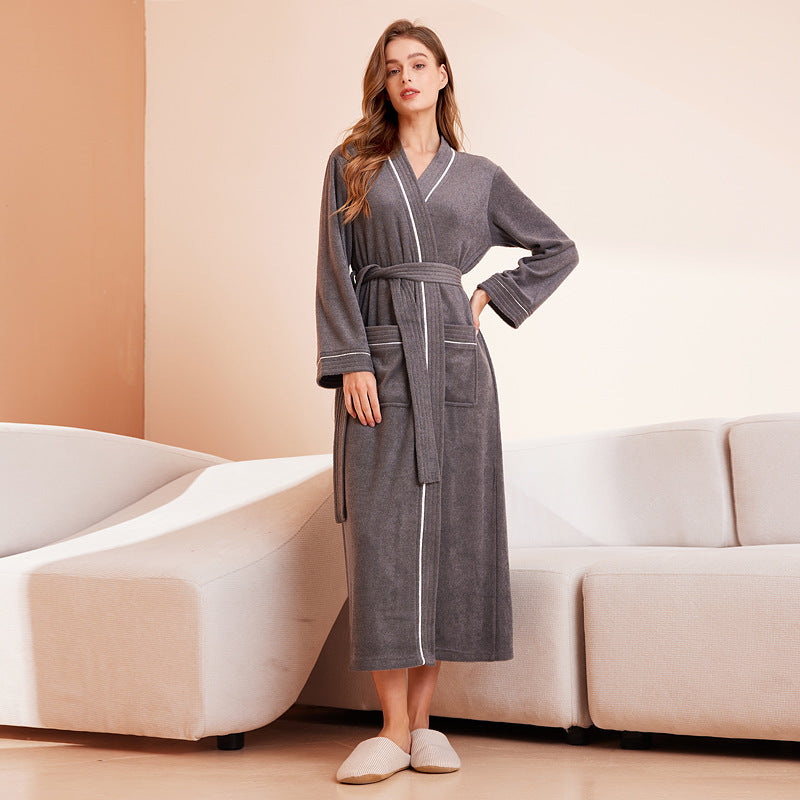 Bathrobe men's and women's towel fabric yukata