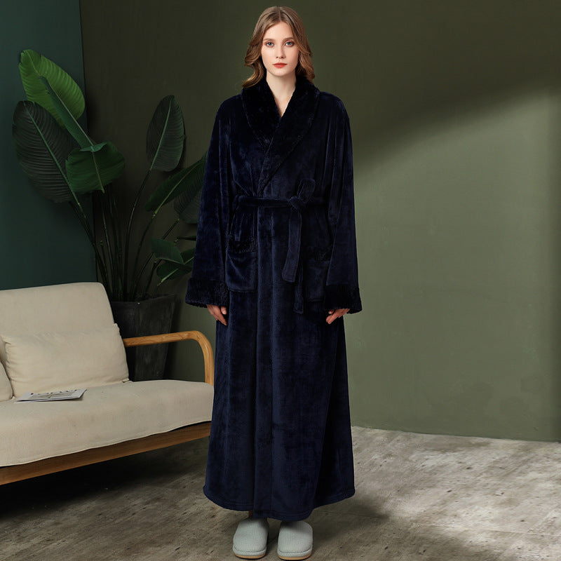 Luxury Double-Sided Coral Fleece Robe