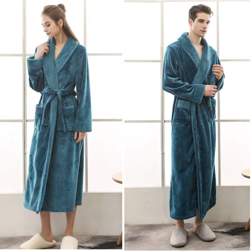 Luxury Winter Flannel Robe Extra Long