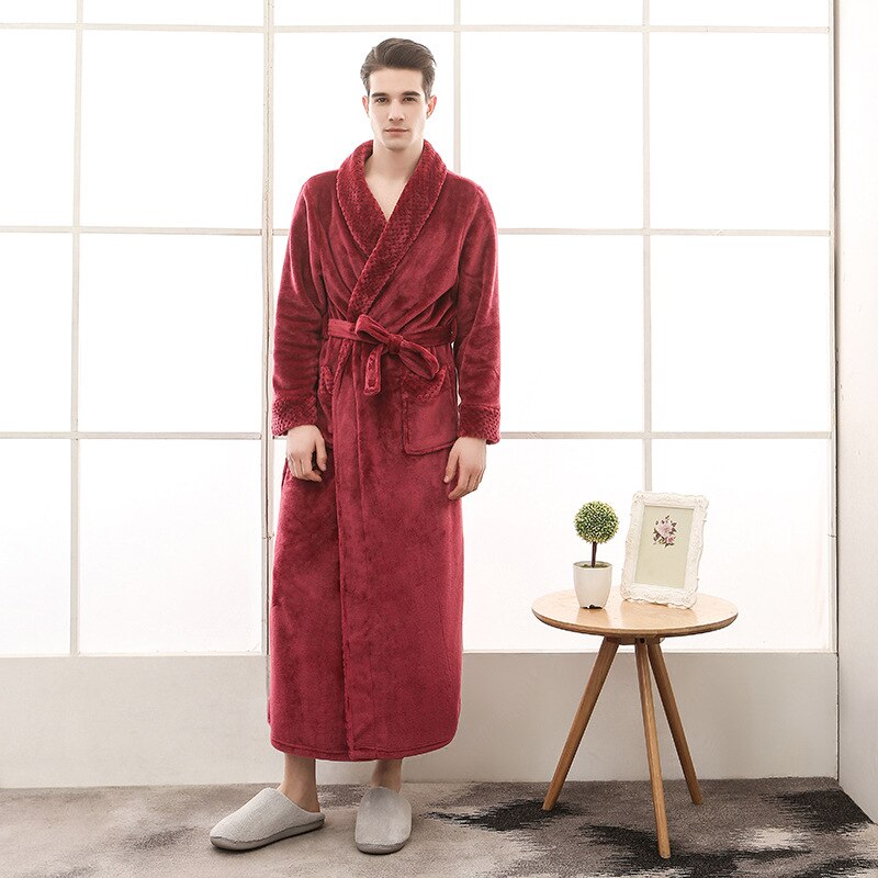 Luxury Winter Flannel Robe Extra Long