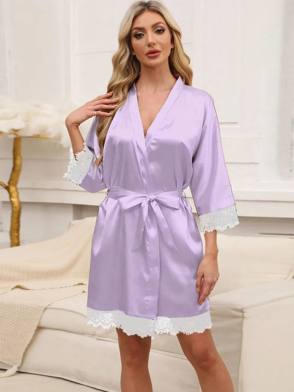 Elegant Lace Sleepwear Robe