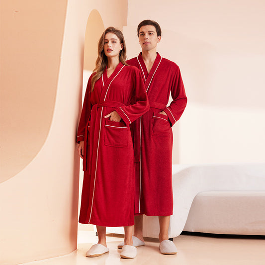 Bathrobe men's and women's towel fabric yukata