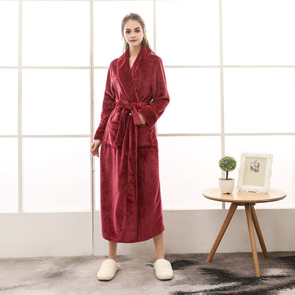Luxury Winter Flannel Robe Extra Long
