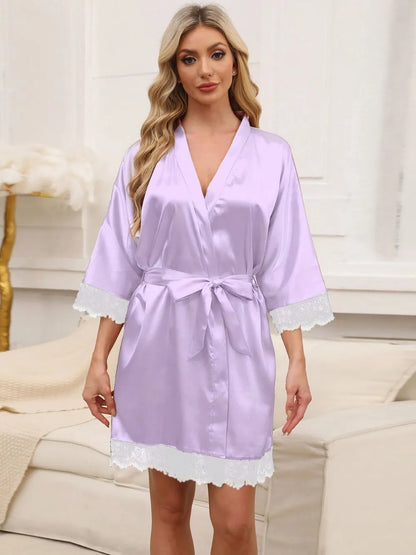 Elegant Lace Sleepwear Robe