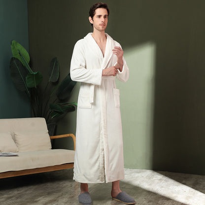 Luxury Double-Sided Coral Fleece Robe