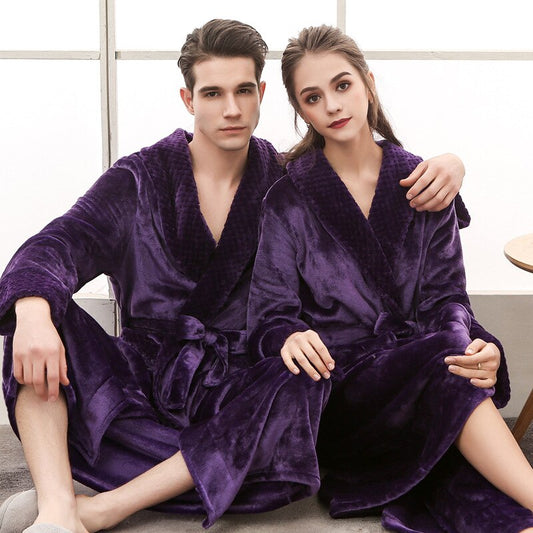 Luxury Winter Flannel Robe Extra Long