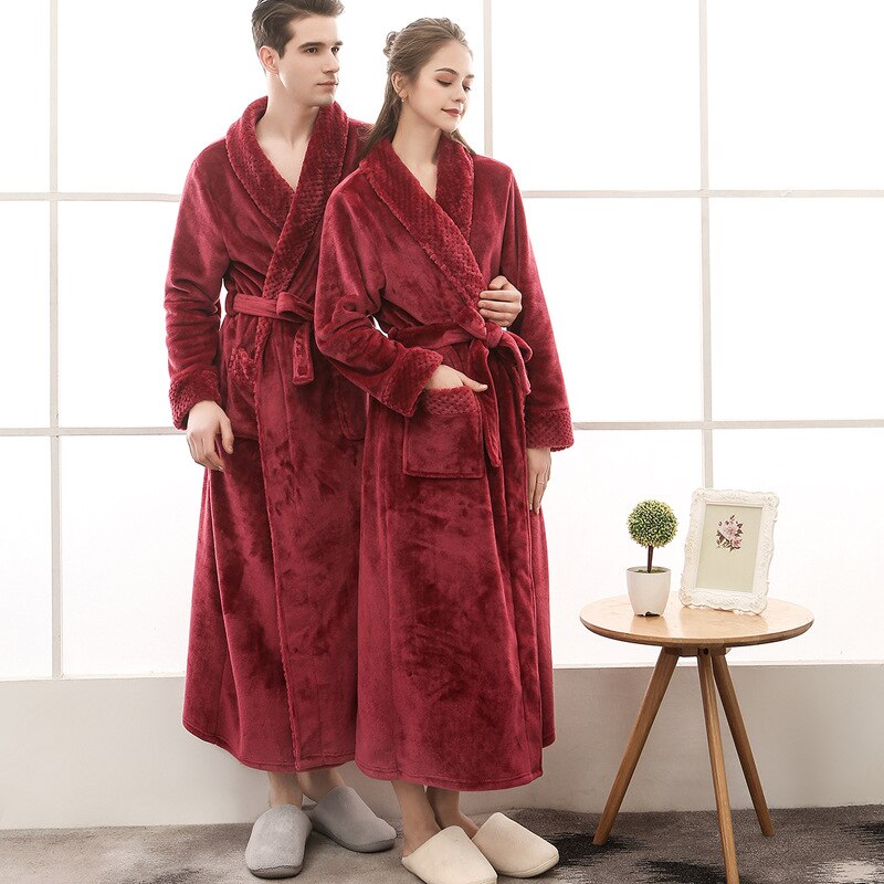 Luxury Winter Flannel Robe Extra Long