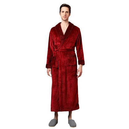 Luxury Double-Sided Coral Fleece Robe