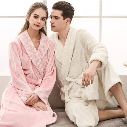 Luxury Winter Flannel Robe Extra Long