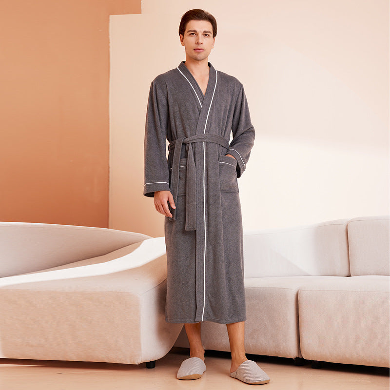 Bathrobe men's and women's towel fabric yukata