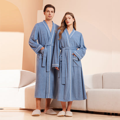 Bathrobe men's and women's towel fabric yukata