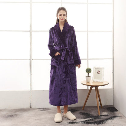 Luxury Winter Flannel Robe Extra Long