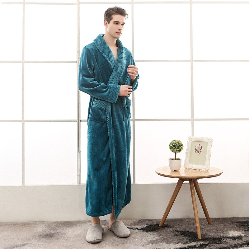 Luxury Winter Flannel Robe Extra Long