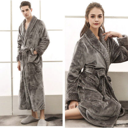 Luxury Winter Flannel Robe Extra Long