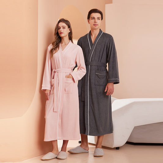 Bathrobe men's and women's towel fabric yukata