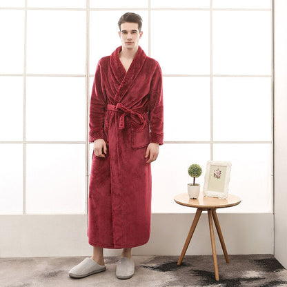 Luxury Winter Flannel Robe Extra Long