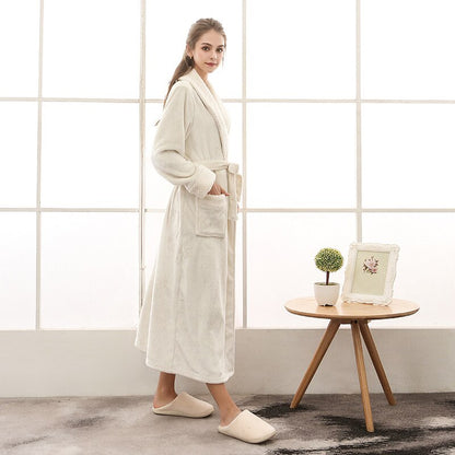 Luxury Winter Flannel Robe Extra Long