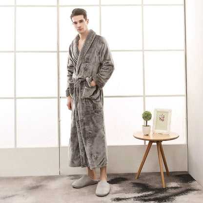 Luxury Winter Flannel Robe Extra Long