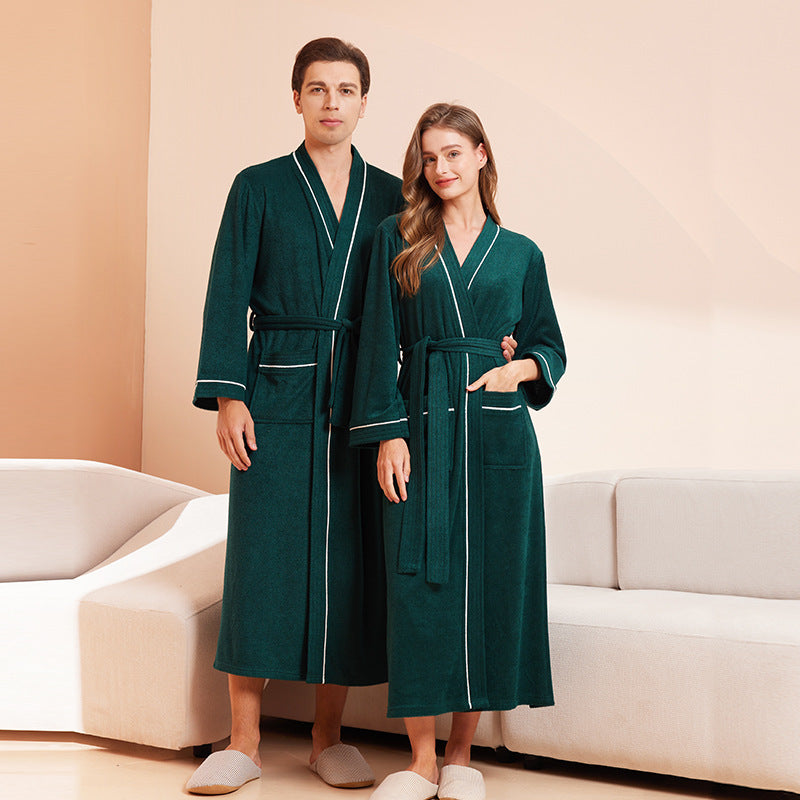 Bathrobe men's and women's towel fabric yukata